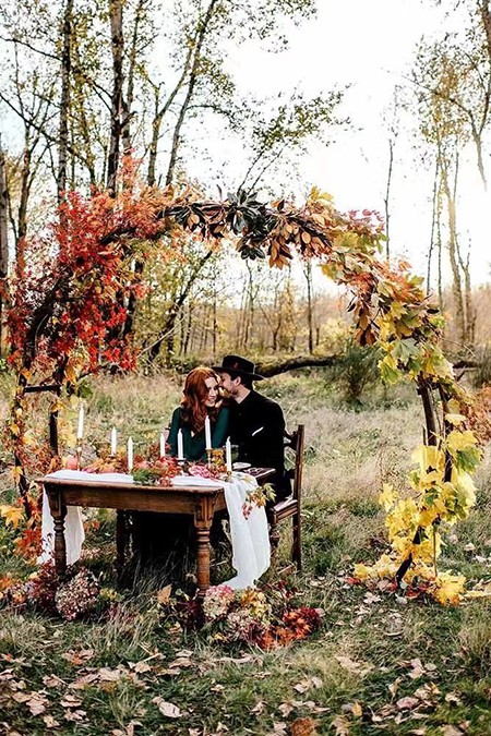 autumn flower arch autumn flower arch