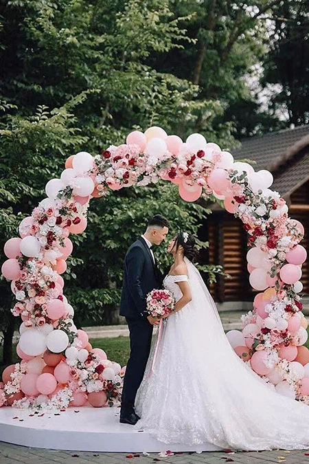 balloon and floral arch balloon and floral arch