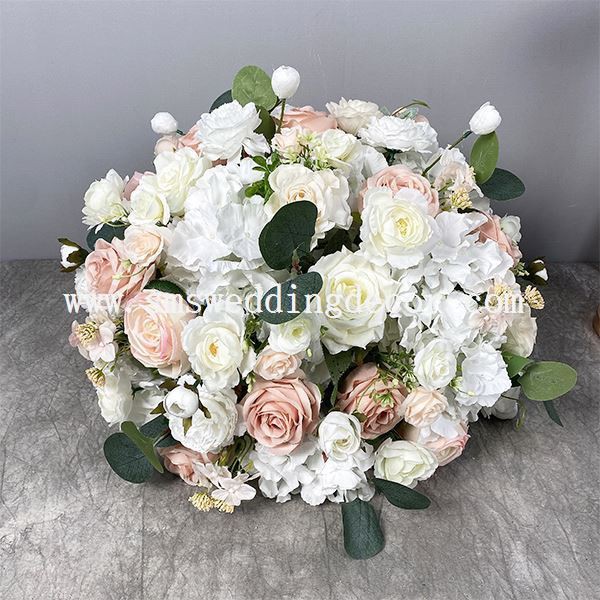 Centros de mesa de boda rosa rubor