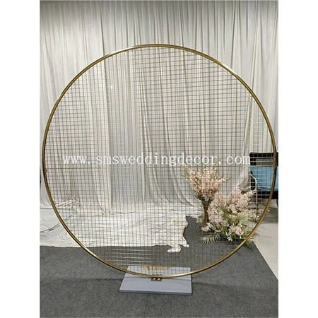 round metal wedding arch