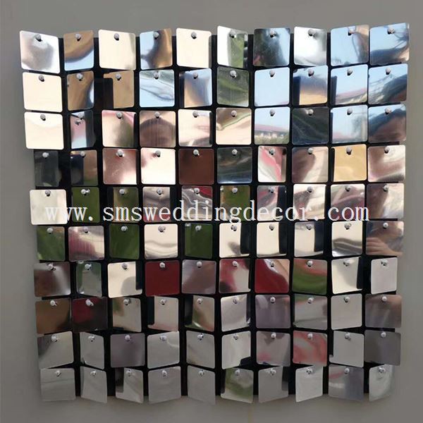 Fondo de pared con brillo plateado