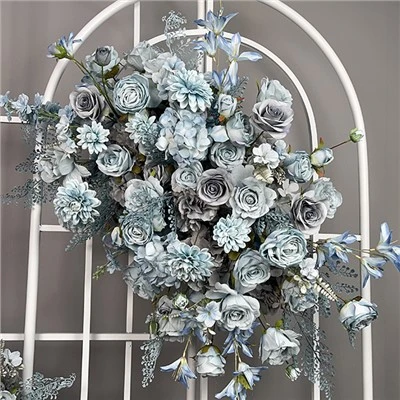 Flores de boda azul polvoriento