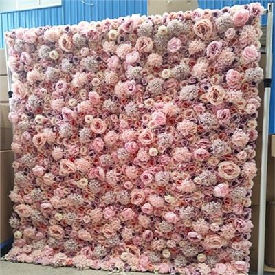 Fondo rosa con flores