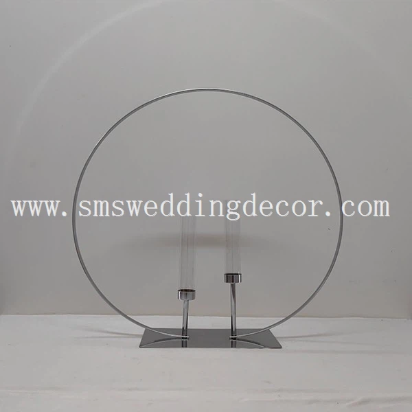 silver round candle holder