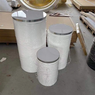 Soporte de pastel de zócalo blanco