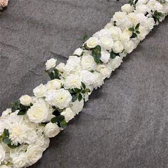 Arreglo floral de mesa larga de centro de mesa