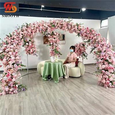 Nuevo arco de flores rosa