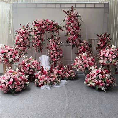 Flores artificiales rosas