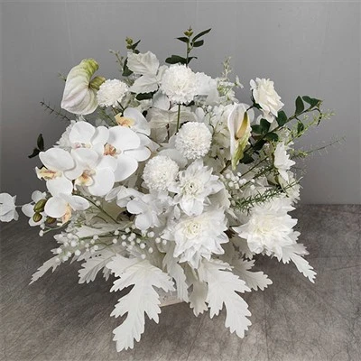 Centros de mesa de boda flores blancas